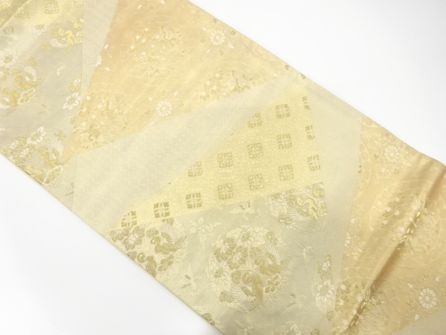 JAPANESE FUKURO OBI / WOVEN FLORAL PLANTS